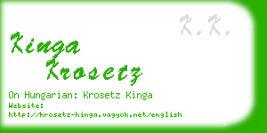 kinga krosetz business card